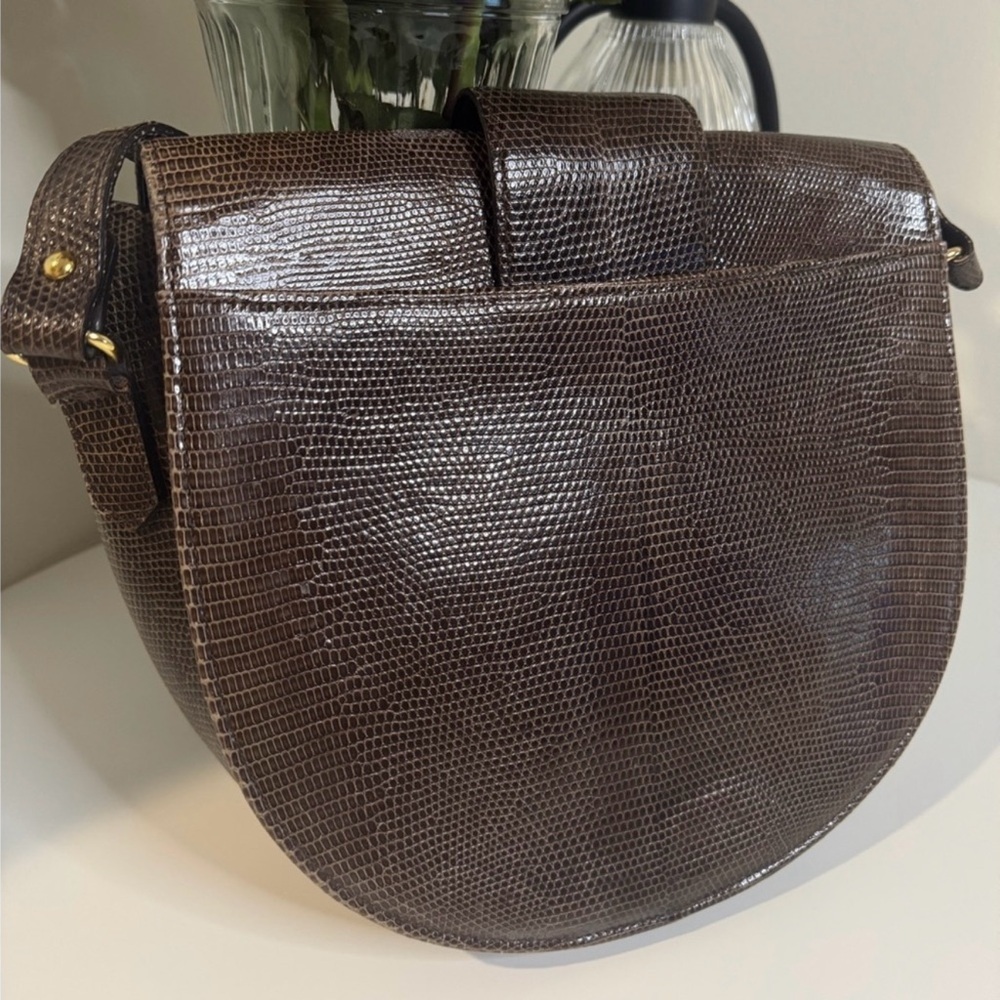 Yves Saint Laurent Vintage Lizard Leather Shoulder Bag - Picture 2 of 8